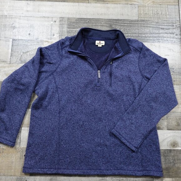 Woolrich quarter Zip Fleece Pullover men's XXL heather blue - Picture 5 of 12